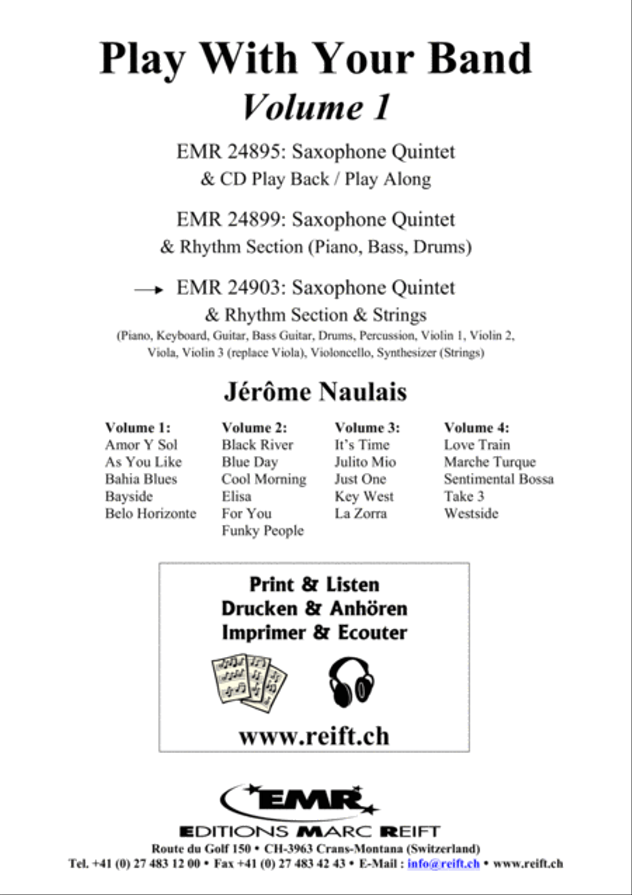 Play With Your Band Volume 1 Saxophone Quintet scores gallery preview page 2