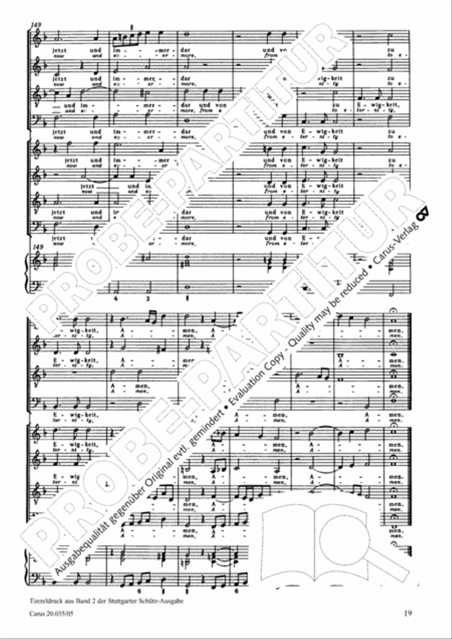 Sing to the Lord a new song (Singet dem Herrn ein neues Lied) 4-Part scores gallery preview page 20