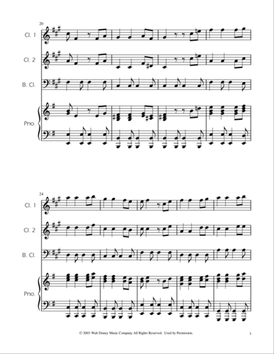 He's A Pirate Clarinet Trio scores gallery preview page 3