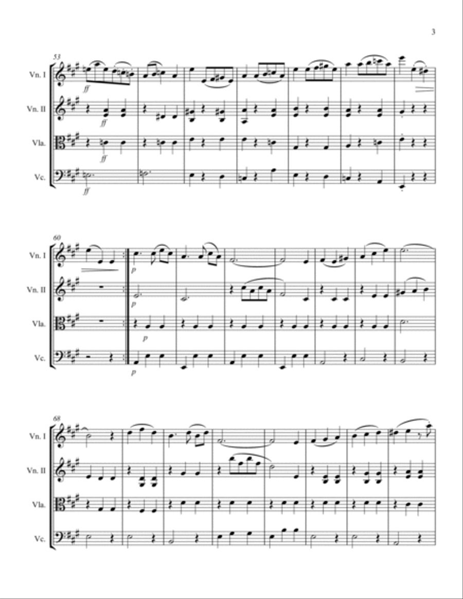 Waltz (No. 2) from Le Bal String Quartet scores gallery preview page 5
