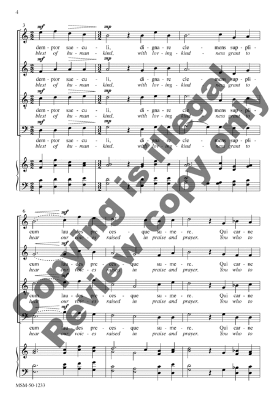 O nata lux de lumine 4-Part scores gallery preview page 3