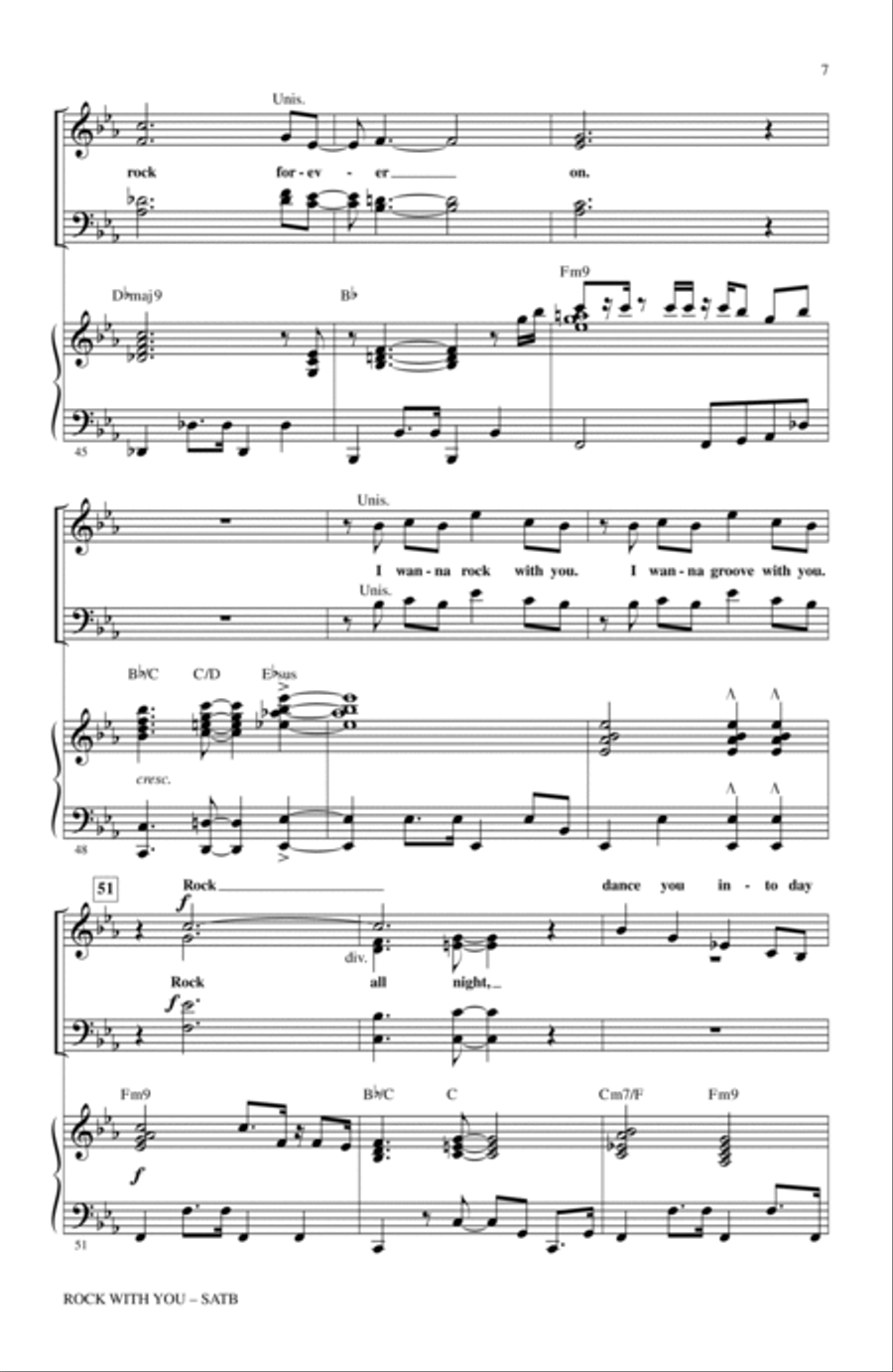 Rock With You - A Tribute to Michael Jackson (Medley) 4-Part scores gallery preview page 6