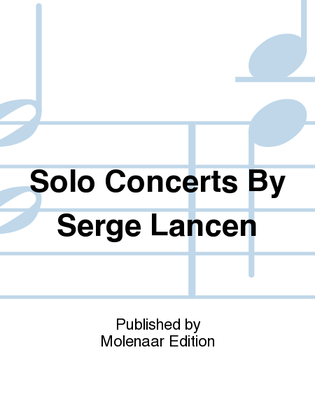 Book cover for Solo Concerts By Serge Lancen