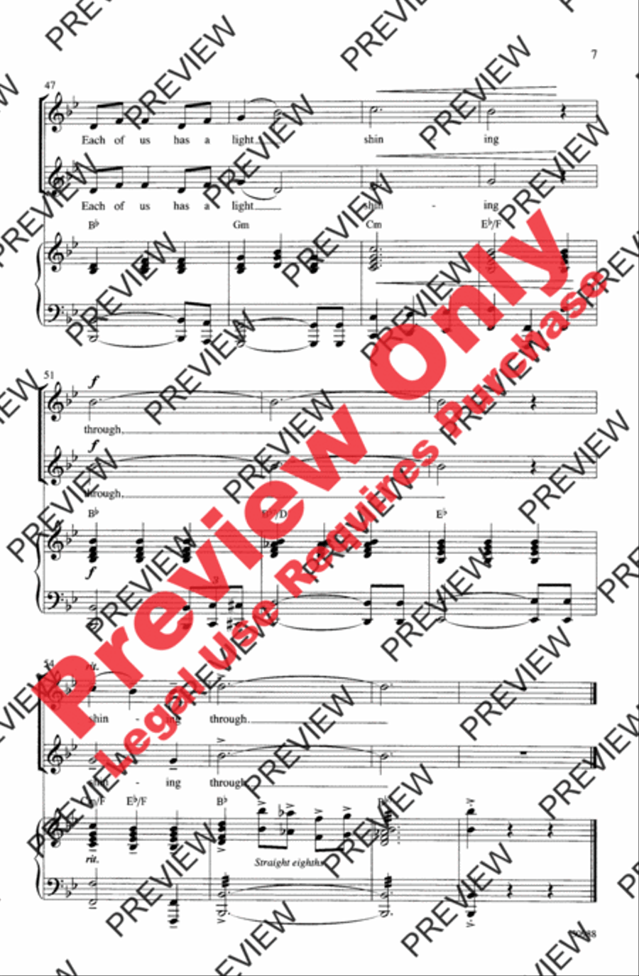Each of Us Has a Light 2-Part scores gallery preview page 6