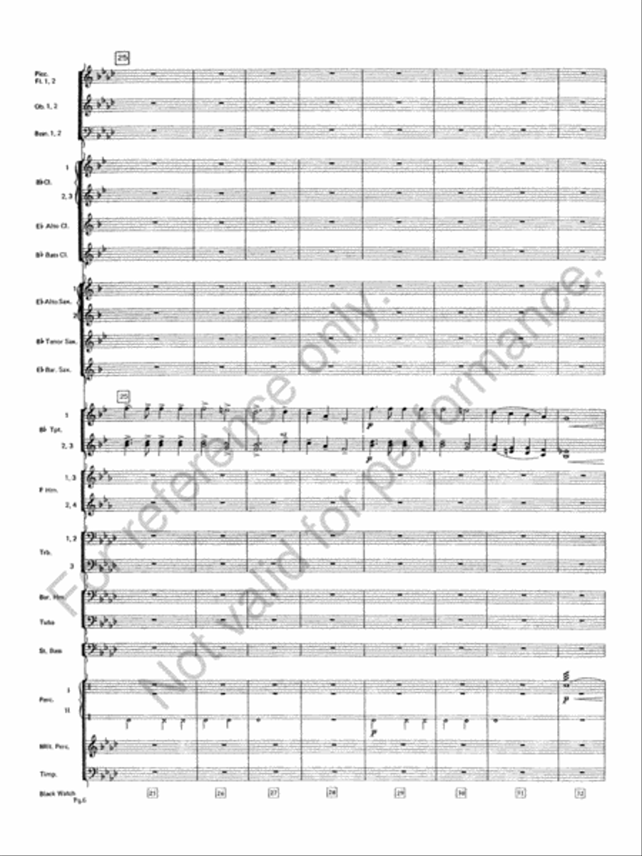 Black Watch Black Watch Concert Band scores gallery preview page 7