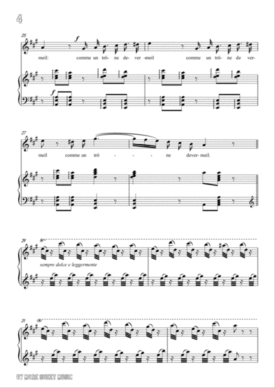 Meyerbeer-La fille de l'air in A Major,for Voice and Piano Voice Solo scores gallery preview page 6