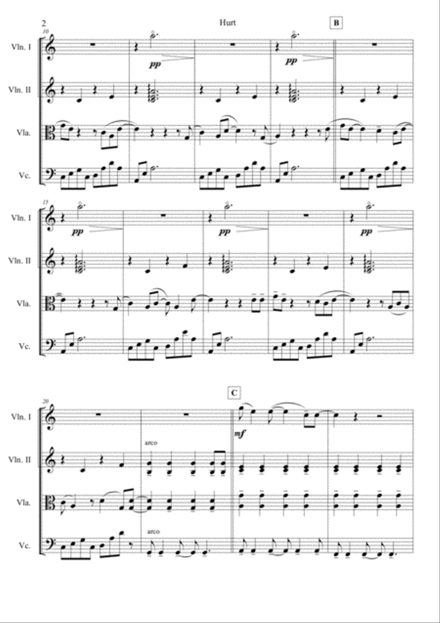 Hurt String Quartet scores gallery preview page 4