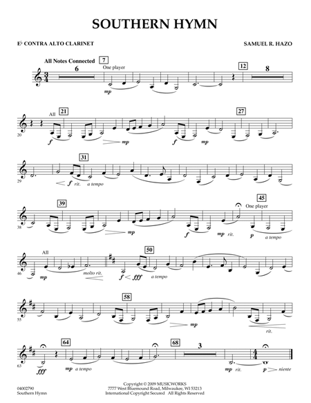 Southern Hymn - Eb Contra Alto Clarinet