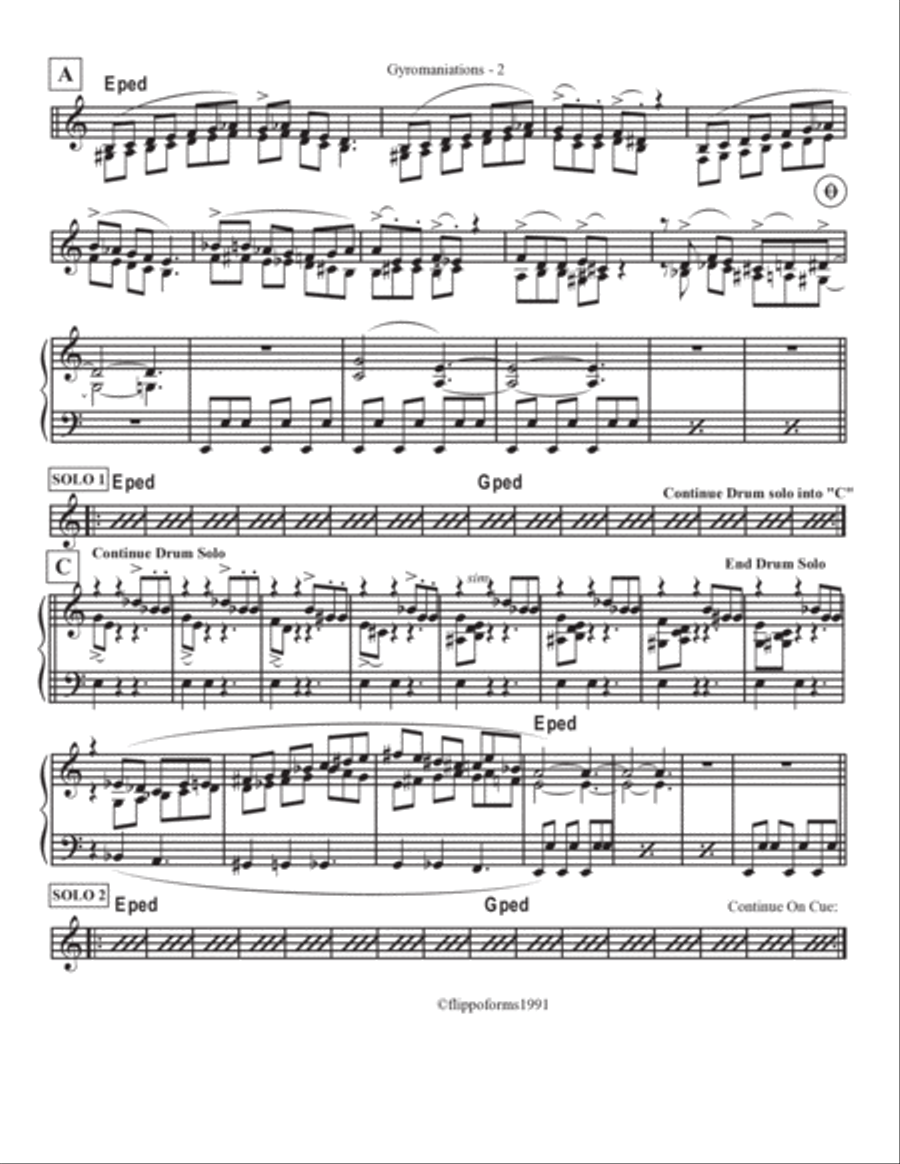 GYROMANIATIONS - The Globaljazz Series - Romanian-jazz fusion - Score/keyboard, Bb and Rhythm Parts Jazz Ensemble scores gallery preview page 3