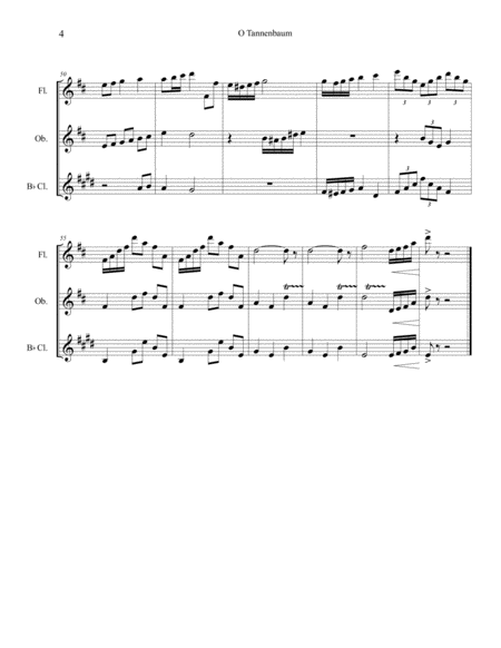 O Tannenbaum (Flute, Oboe, Clarinet) image number null