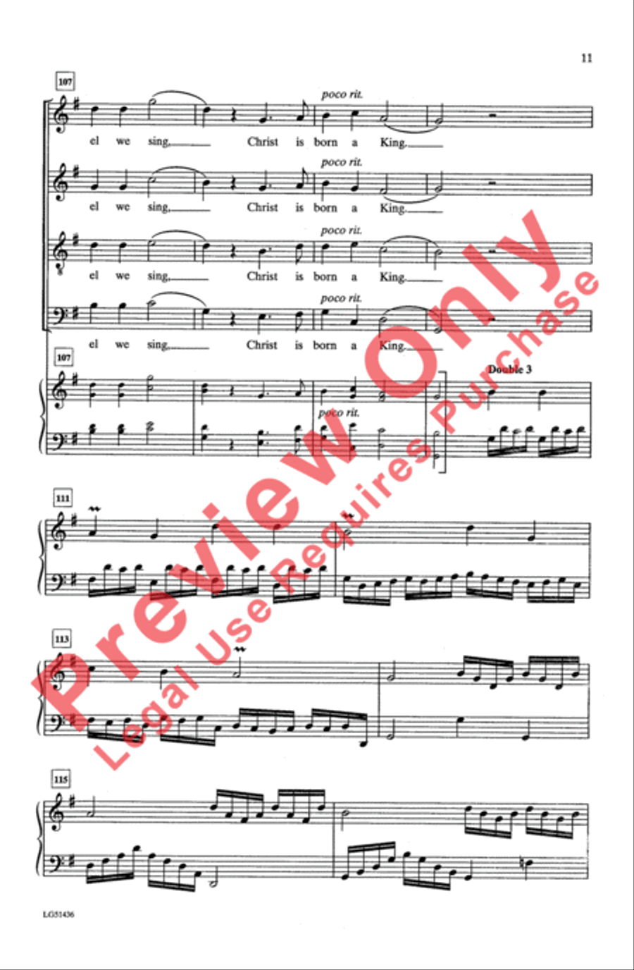 Noel We Sing Noel We Sing 4-Part scores gallery preview page 11