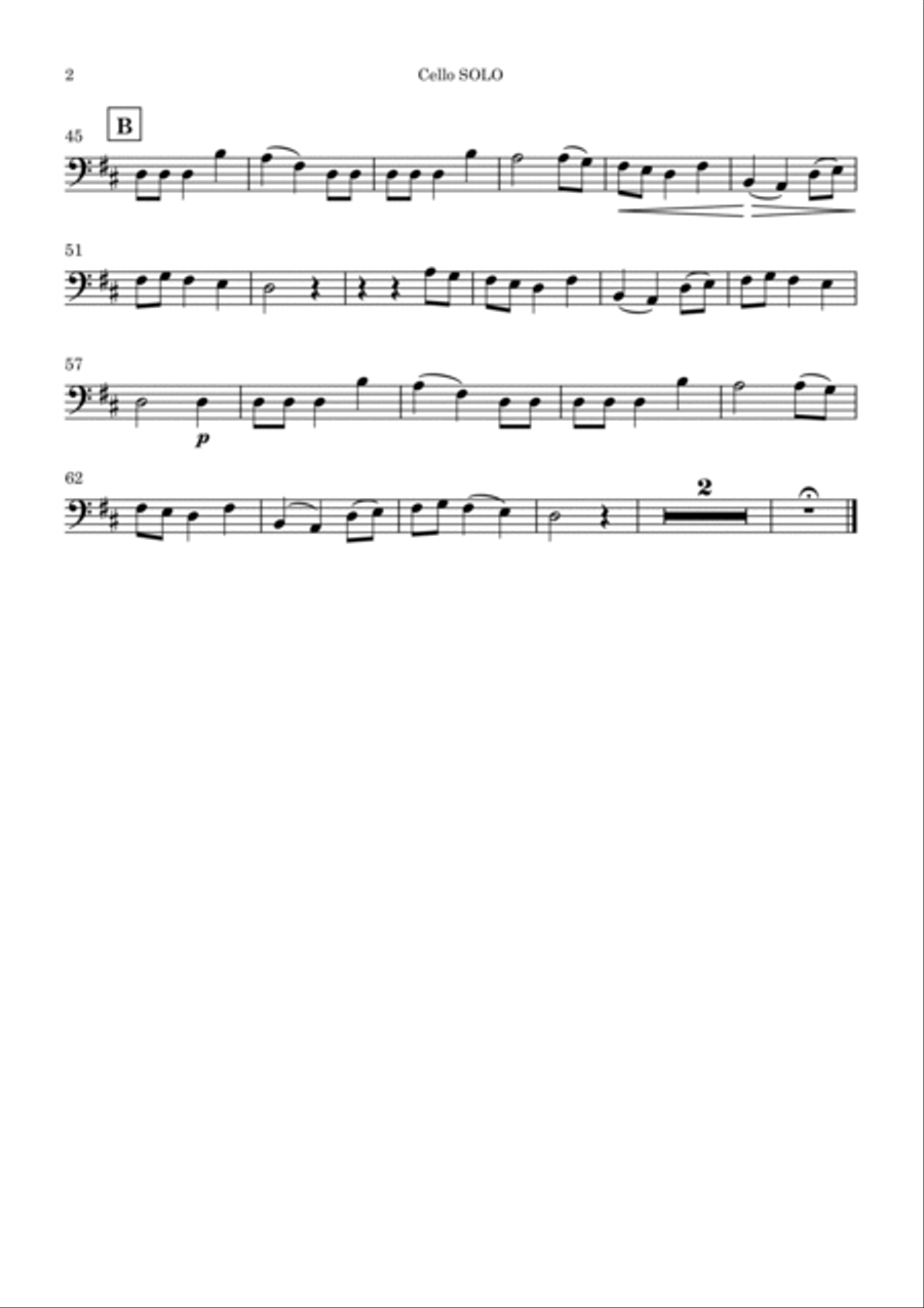 The Holly and the Ivy (STR:UK Cello Solo) Piano scores gallery preview page 3