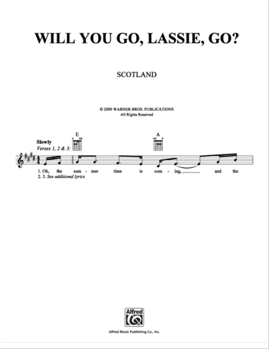 Will You Go, Lassie, Go? School and Community scores gallery preview page 1
