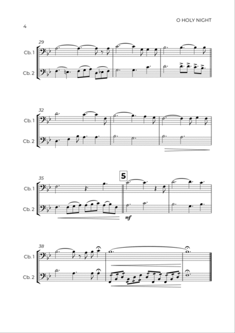 O Holy Night String Duet scores gallery preview page 4