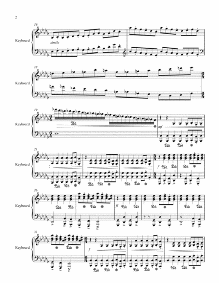 Slightly Distracted Piano Solo scores gallery preview page 2