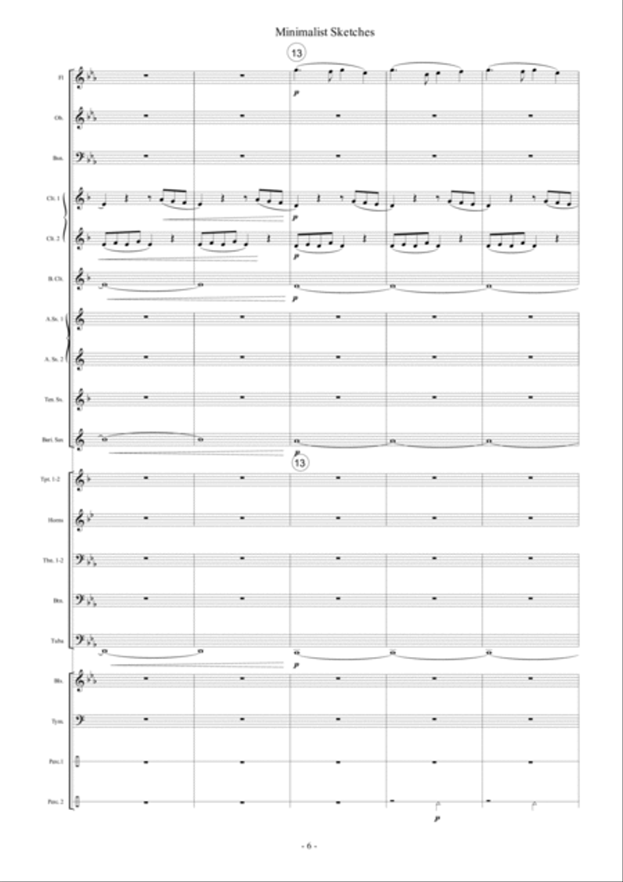 Minimalist Sketches Minimalist Sketches Concert Band scores gallery preview page 6
