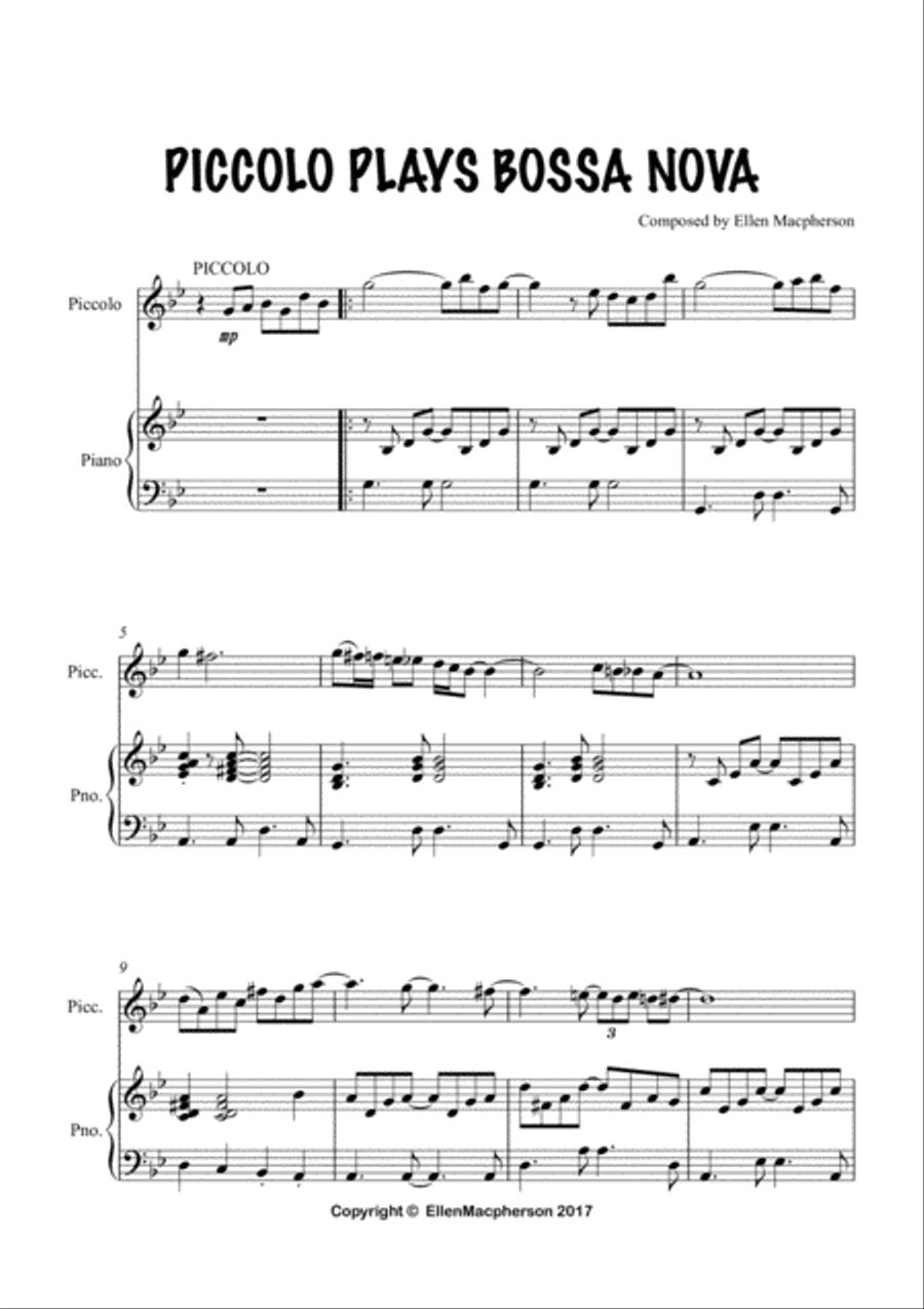 Piccolo Plays Bossa Nova Piccolo scores gallery preview page 2