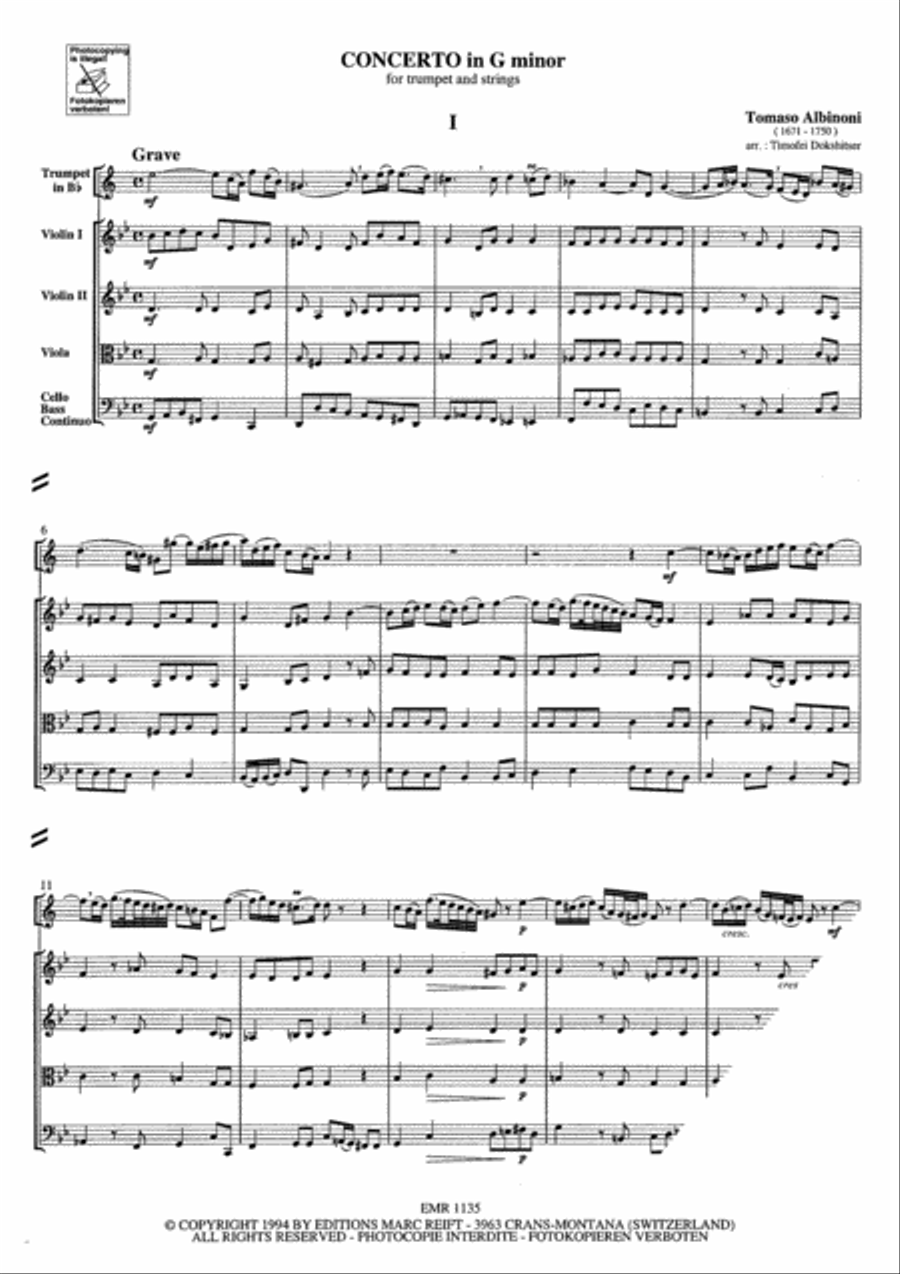 Konzert g-moll String Orchestra scores gallery preview page 3