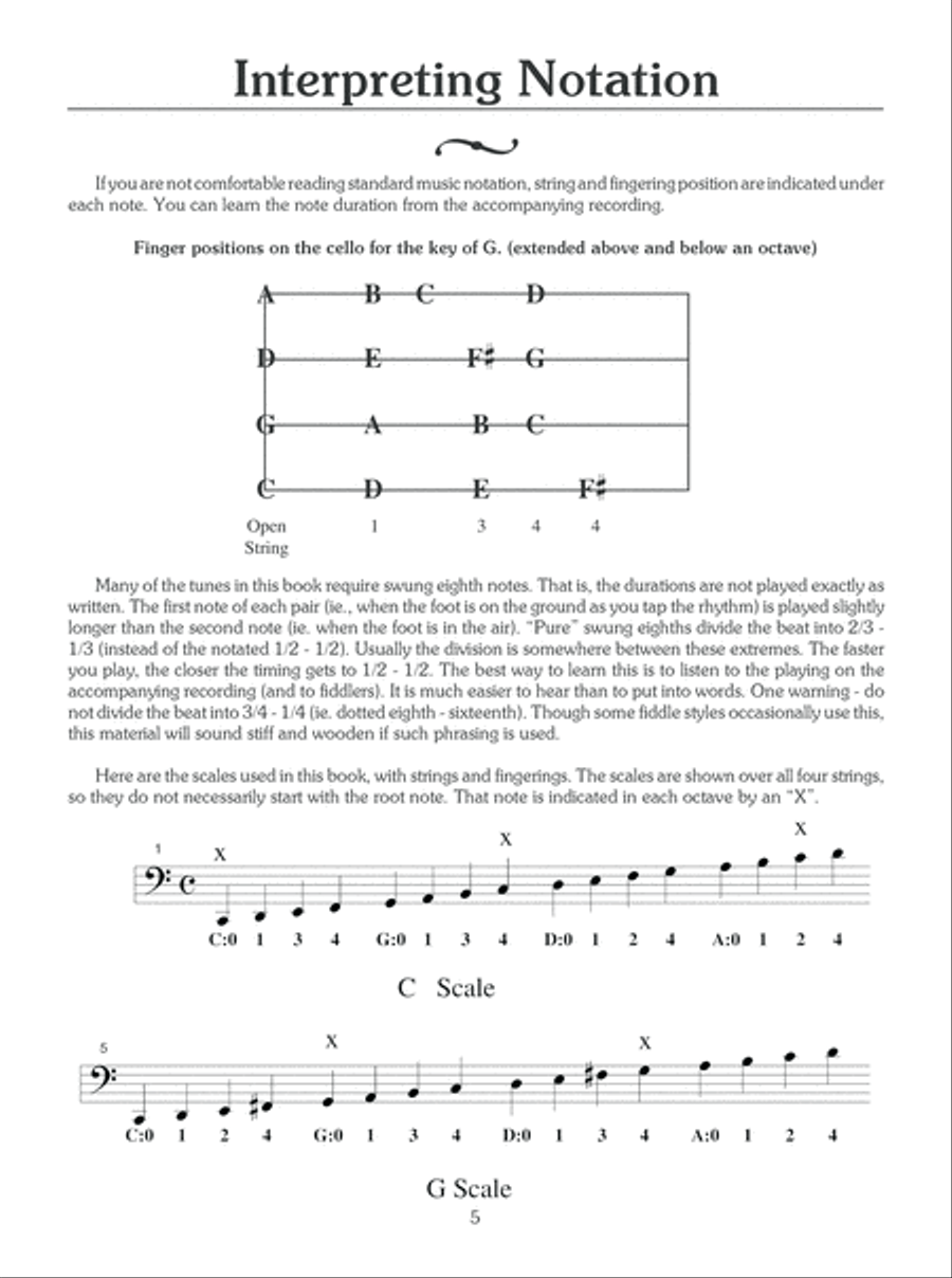 Fiddle Tunes for Beginning Cello Cello scores gallery preview page 6