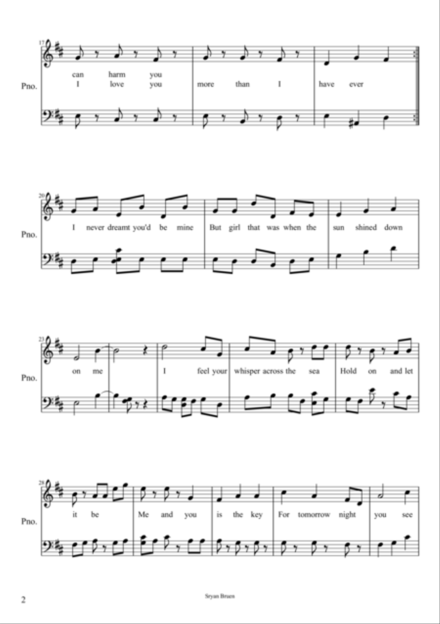 Mine Piano Solo scores gallery preview page 2