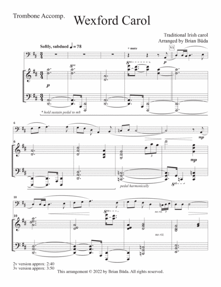 Wexford Carol - Trombone/Baritone solo image number null