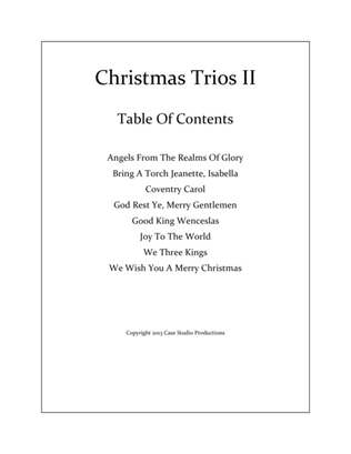 Book cover for Christmas Trios II - violin, viola, cello
