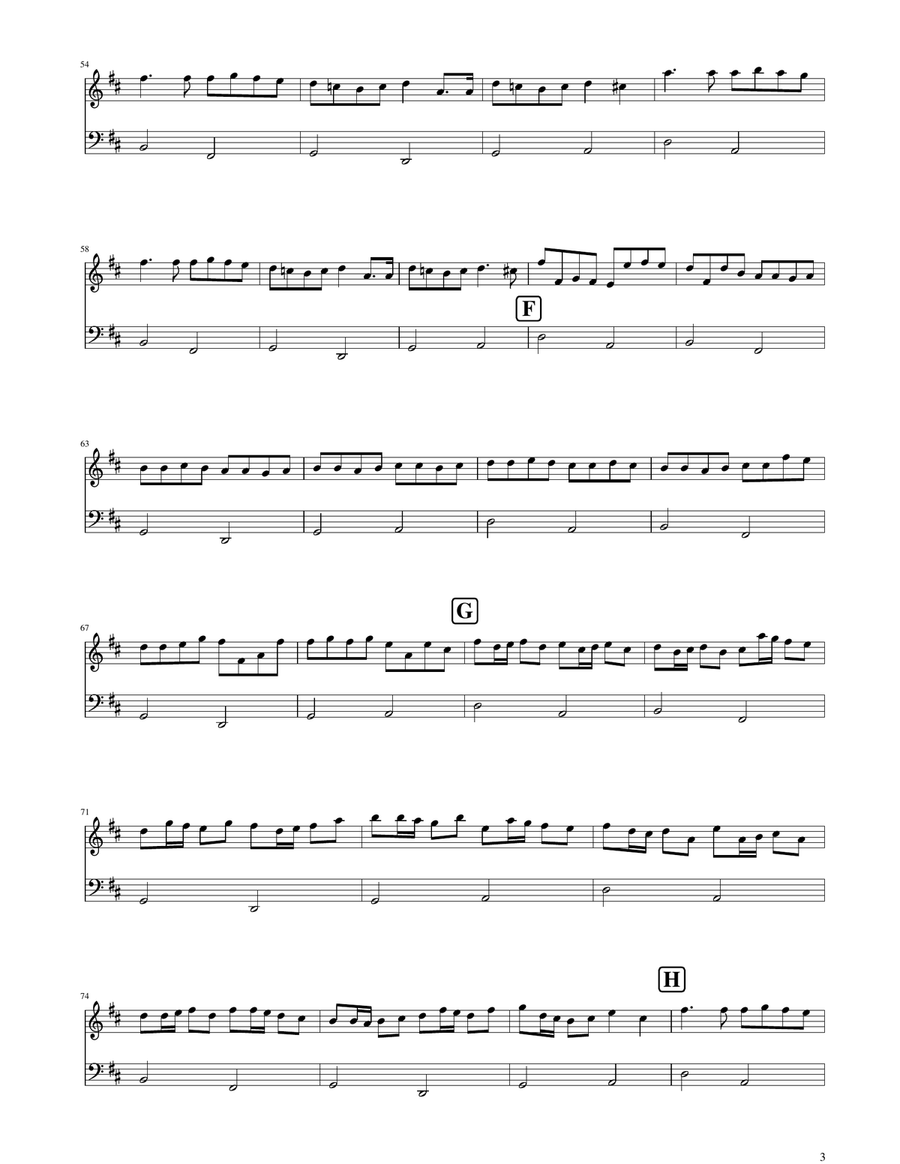 Canon in D - Violin and Cello Duet String Duet scores gallery preview page 3