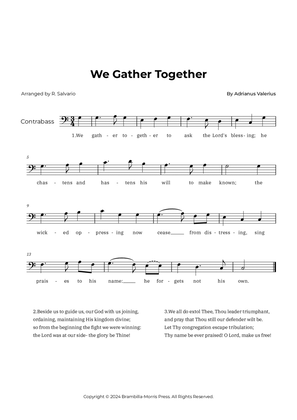 We Gather Together - Contrabass