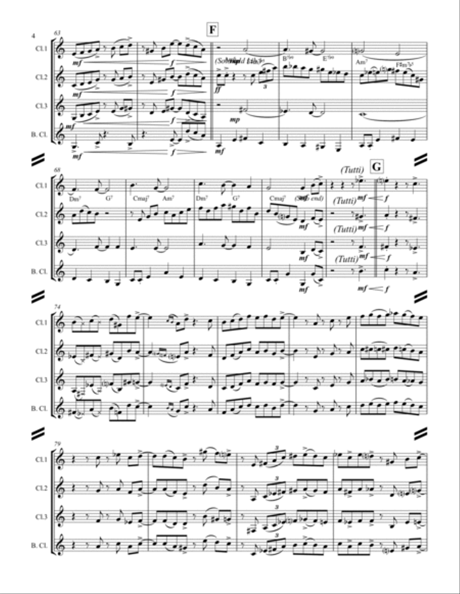 Lullaby Of Birdland Woodwind Ensemble scores gallery preview page 5