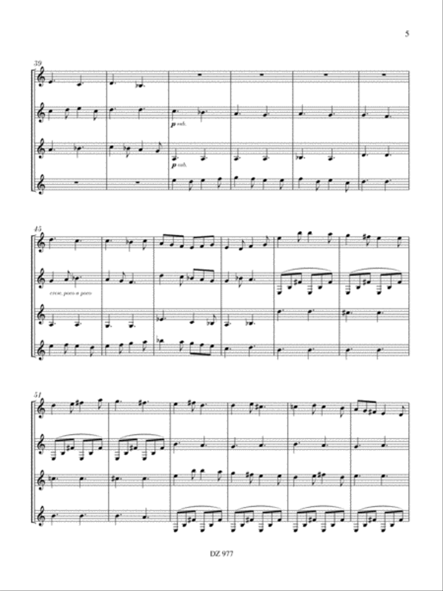 Pen ar bed Guitar Ensemble scores gallery preview page 5