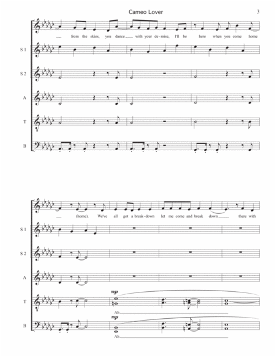 Cameo Lover 4-Part scores gallery preview page 3