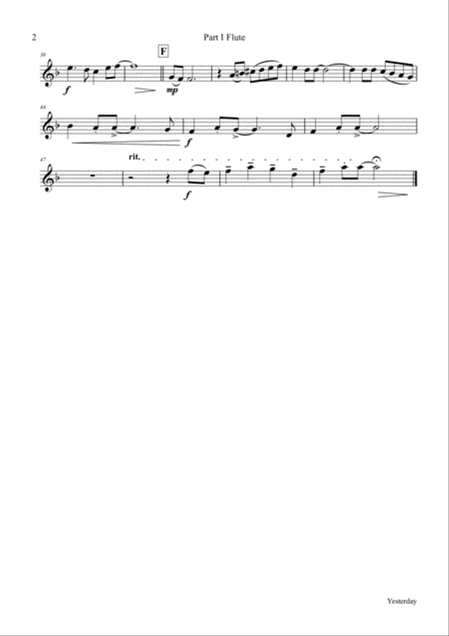 Yesterday Woodwind Trio scores gallery preview page 4
