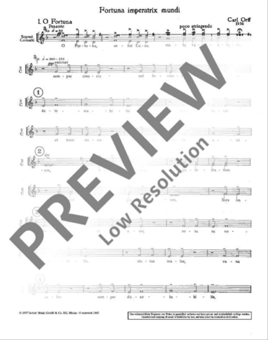 Carmina Burana Part scores gallery preview page 3