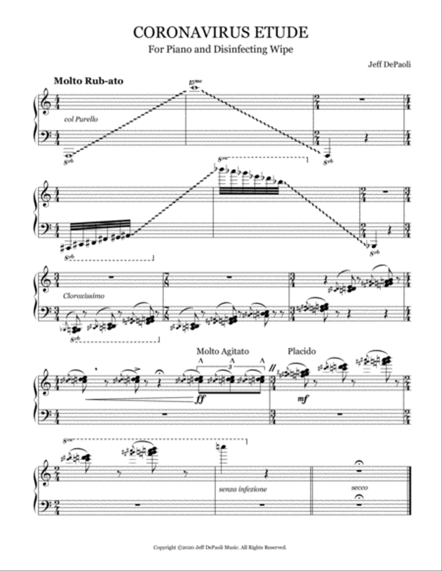 Coronavirus Etude Coronavirus Etude Piano Method scores gallery preview page 1