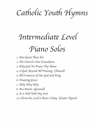 Book cover for Catholic Youth Hymns for Piano Solo Intermediate