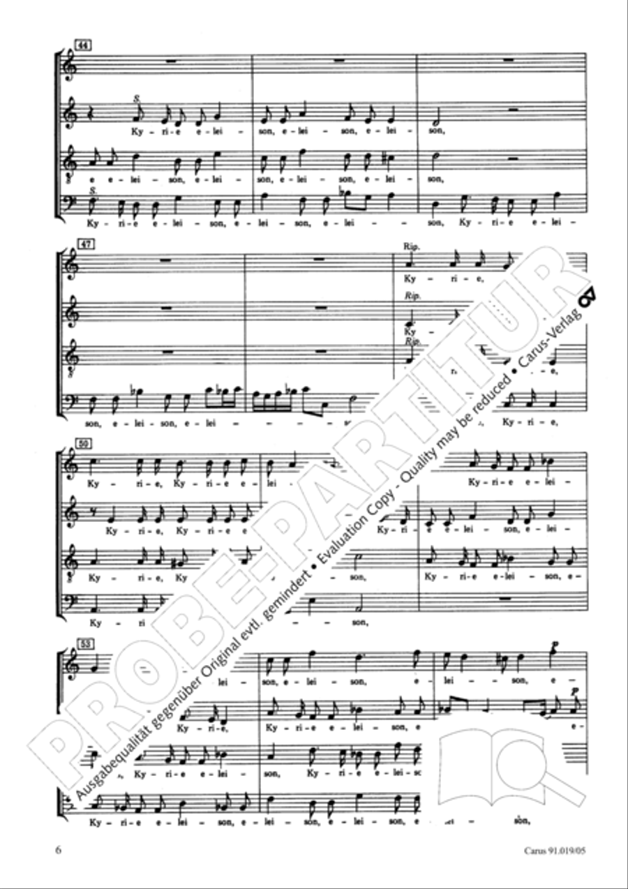 Non sine quare 4-Part scores gallery preview page 6