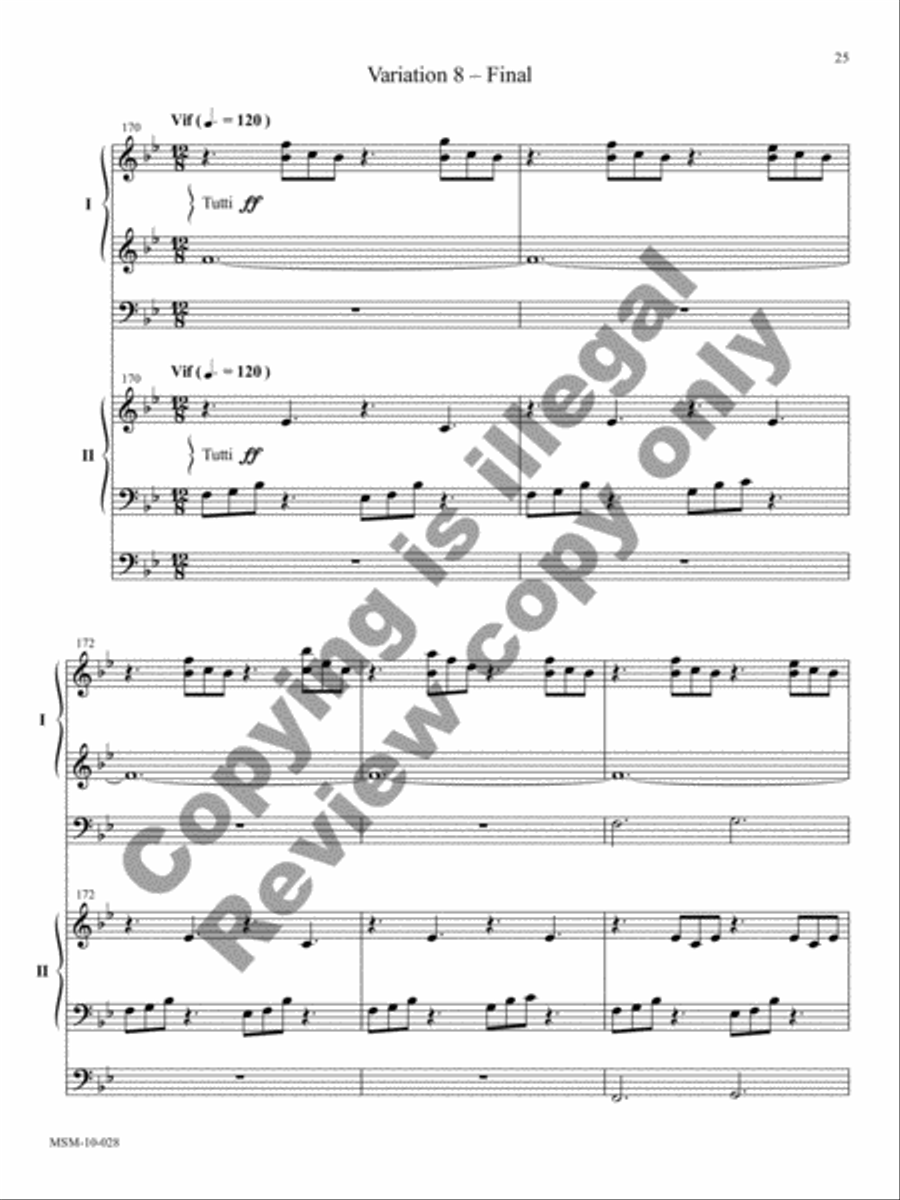 Variations on Veni Creator Spiritus Organ scores gallery preview page 28