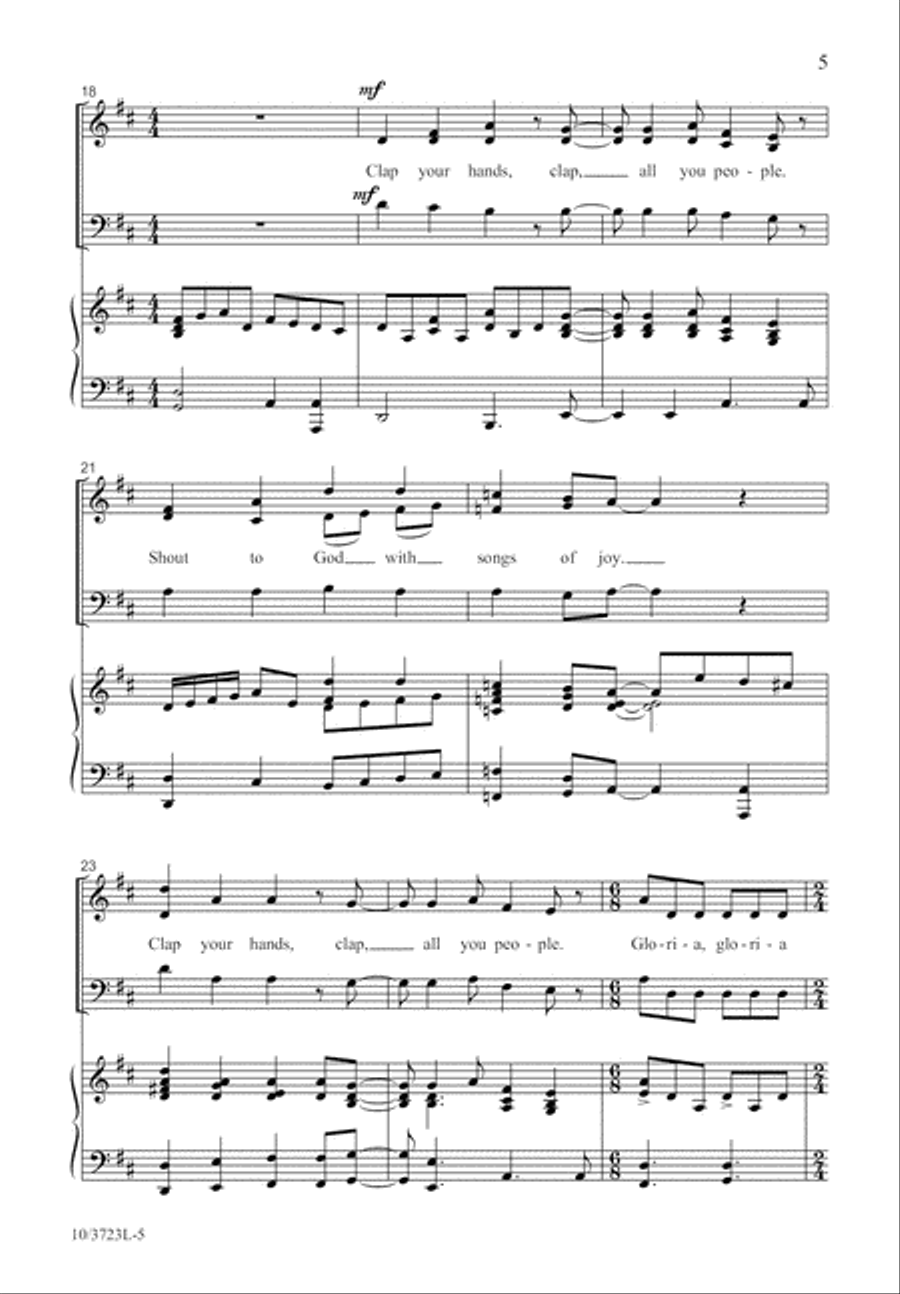 Joyful Psalm of Praise 3-Part scores gallery preview page 6