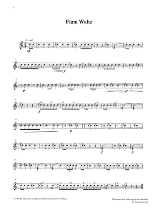 Flam Waltz from Graded Music for Snare Drum, Book II