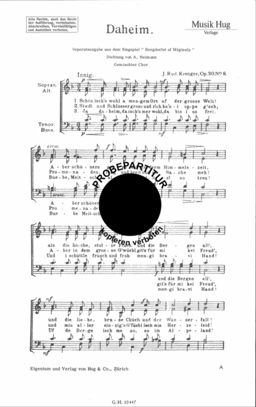 Daheim Choir scores gallery preview page 1