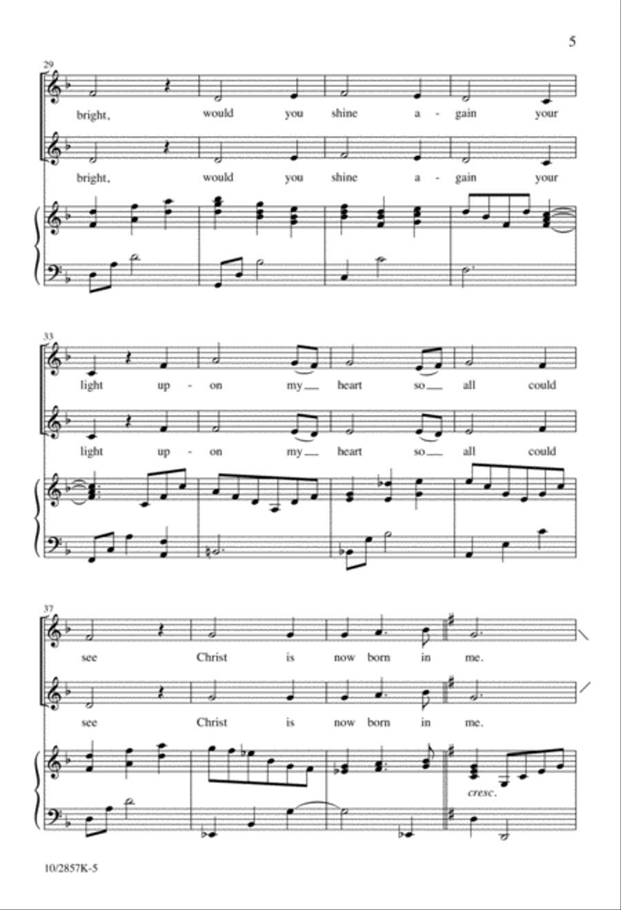 'Twas the Light Before Christmas Unison Choir scores gallery preview page 5