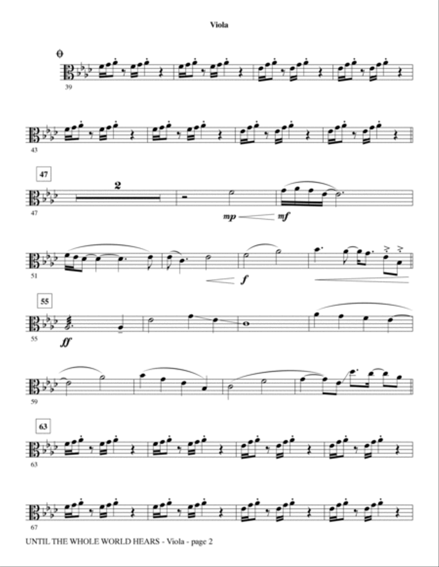 Until The Whole World Hears - Viola Choir scores gallery preview page 2