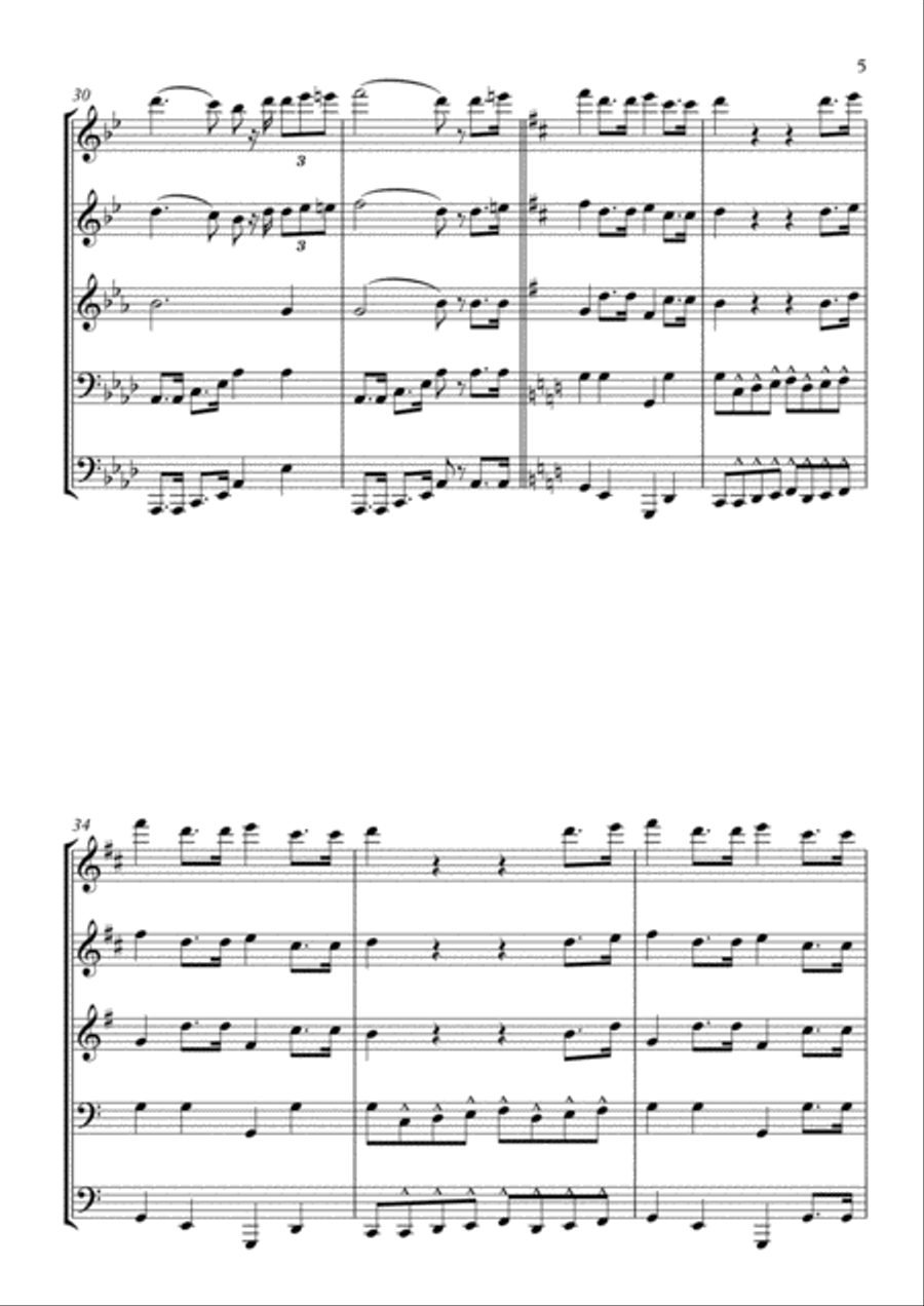 Bolivianos, el Hado Propicio Brass Ensemble scores gallery preview page 5