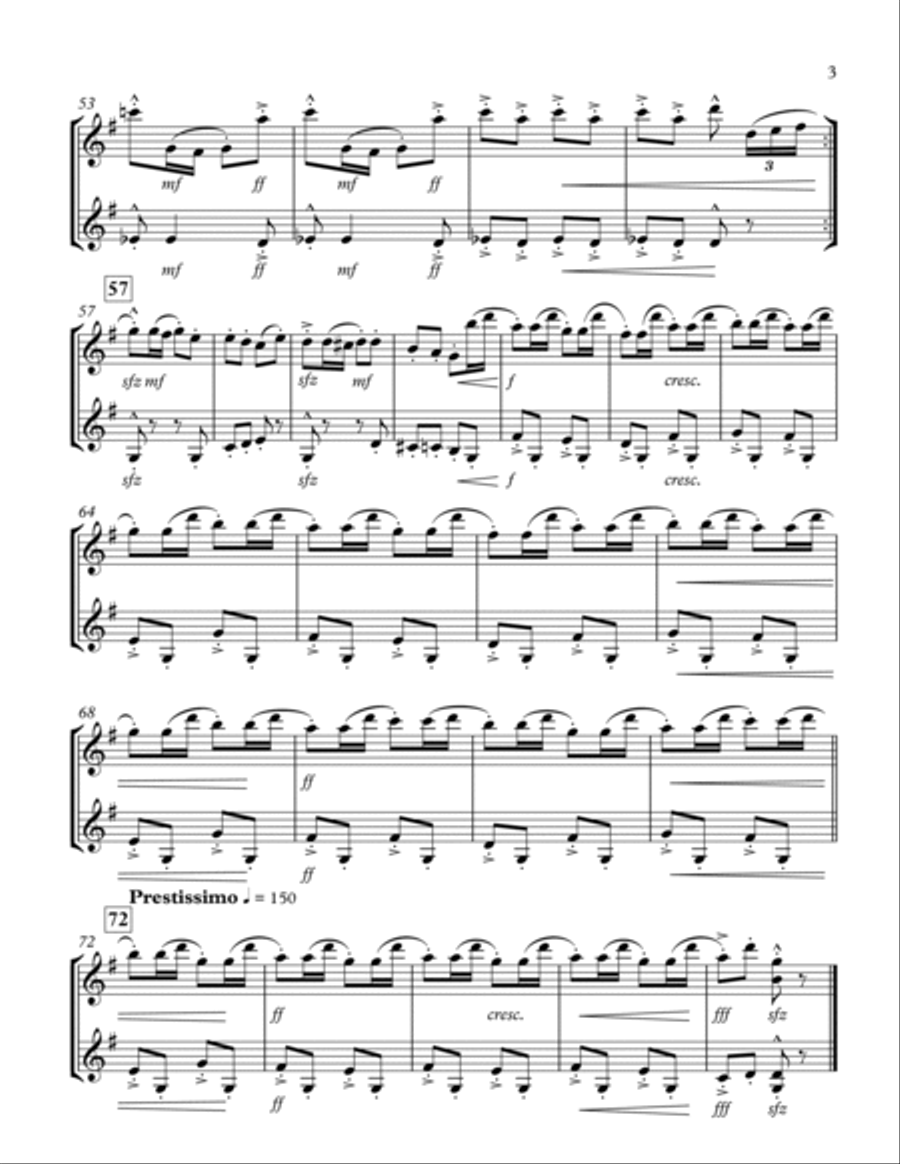 Nutcracker Suite: Russian Dance - Violin Duet String Duet scores gallery preview page 3