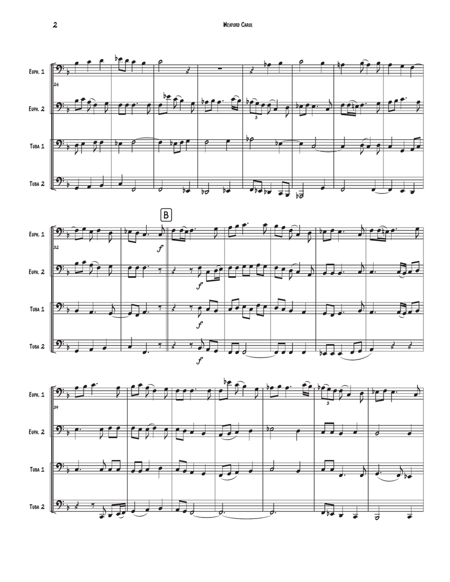 Wexford Carol Brass Quartet scores gallery preview page 2