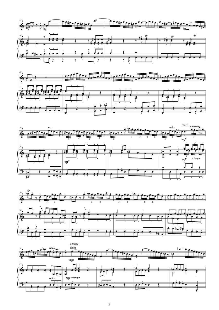 Vivaldi - Oboe Concerto in A minor RV 461 for Oboe and Piano Piano scores gallery preview page 2