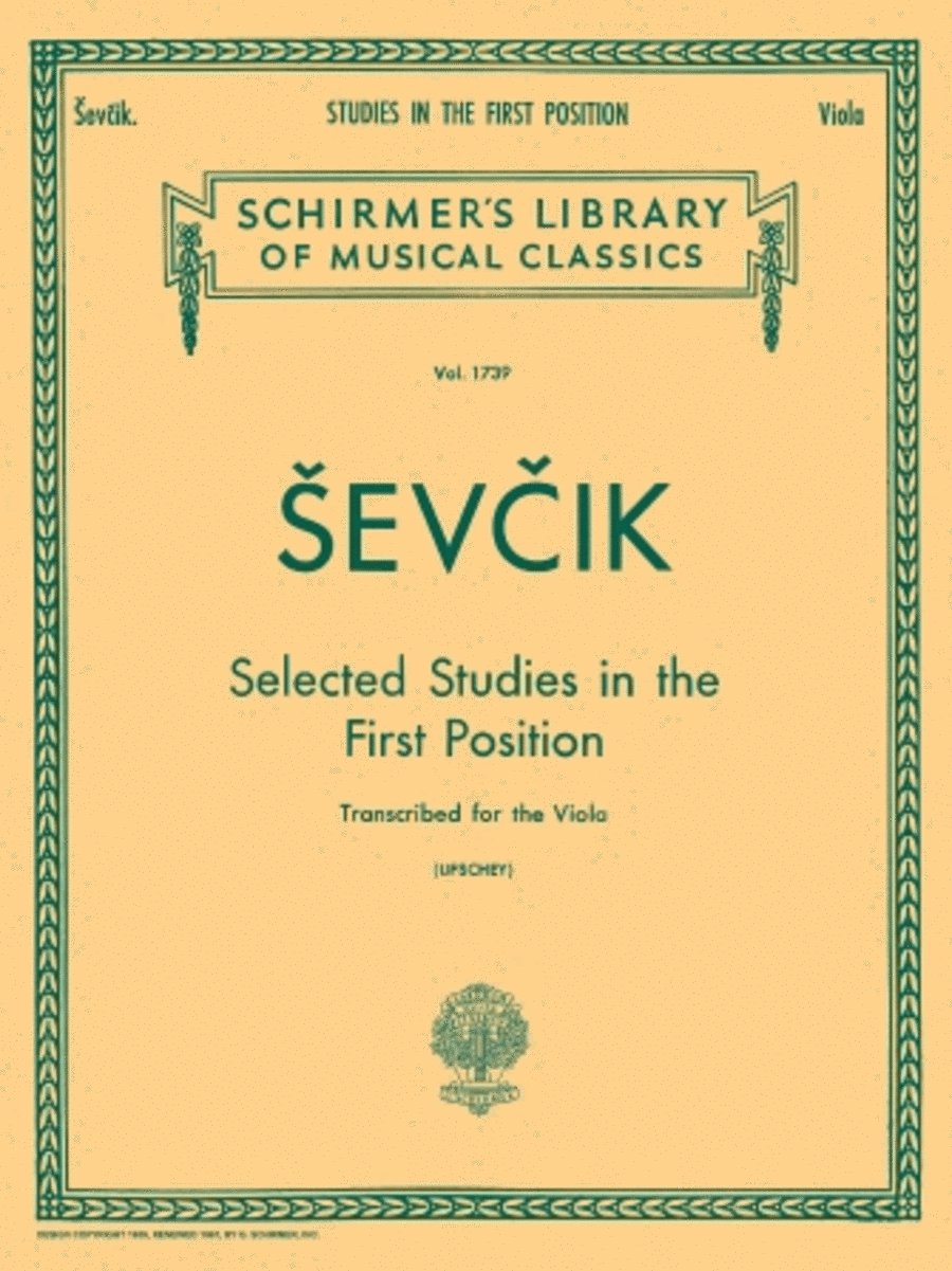 Selected Studies in the First Position Viola scores gallery preview page 1