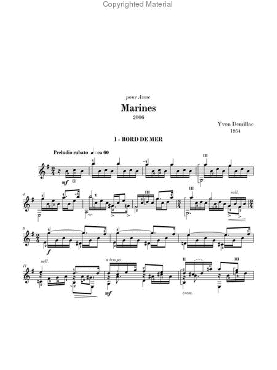 Marines Classical Guitar scores gallery preview page 2