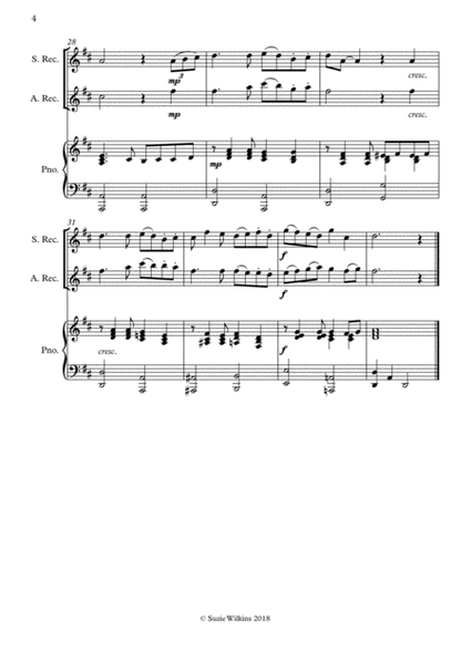Sunny Divertissement for SA Recorder Duet and Piano image number null