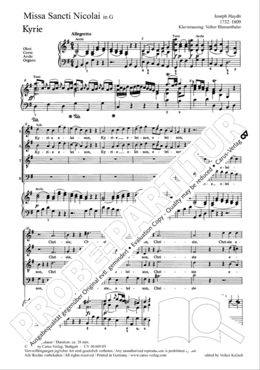 Nikolai Mass (Missa Sancti Nicolai) 4-Part scores gallery preview page 3